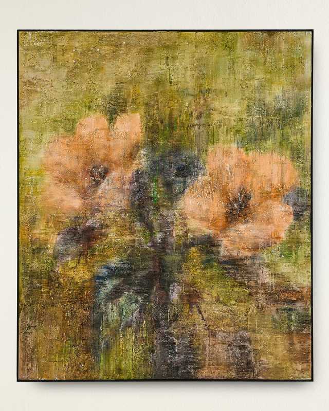 "Mist-Touched Blossoms" Original Oil Painting on Canvas by Teng Fei